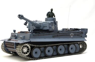 Радіокерований танк Panzer Тигр I Heng Long 116 з функцією стрільби, димом, звуком, сталевими шестернями, металевими гусеницями та колесами 2.4Ghz V7.0 PRO з RRZ Professional