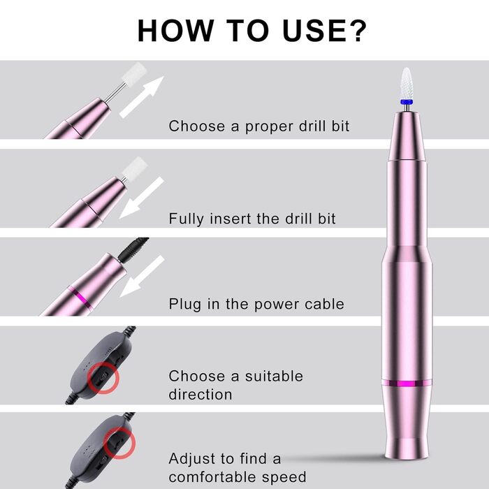 Електричний фрезер для нігтів Xoali 25000 об/хв