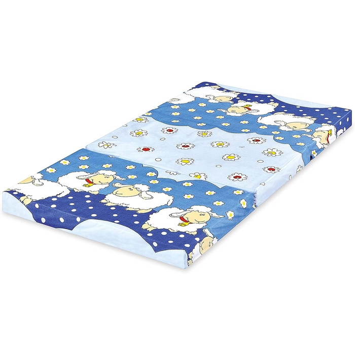 Складаний матрац для подорожнього ліжечка Bambini, 120x60 см, малюнок овечки