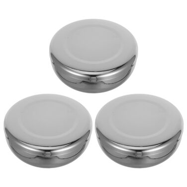 Миски з нержавіючої сталі Toyvian з кришками, набір із 3 глибоких мисок для рису та супу, маленькі металеві миски з подвійними стінками, ізольовані миски для рису для салату, закусок та зберігання.