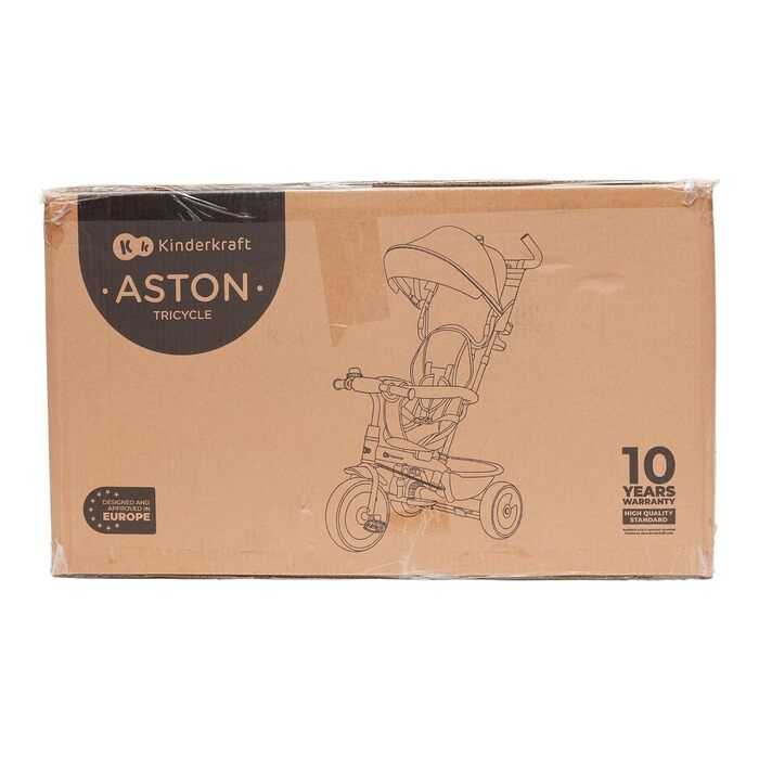 Триколісний велосипед Kinderkraft ASTON від 9 місяців до 25 кг, дитячий триколісний велосипед з ручкою, сидіння повертається впере