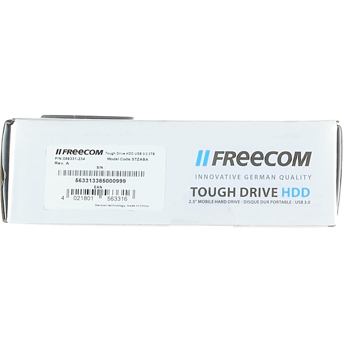 Зовнішній жорсткий диск Freecom 56331 2 ТБ USB 3.0 5400 об/хв 2,5-дюймовий, сірий 2 ТБ