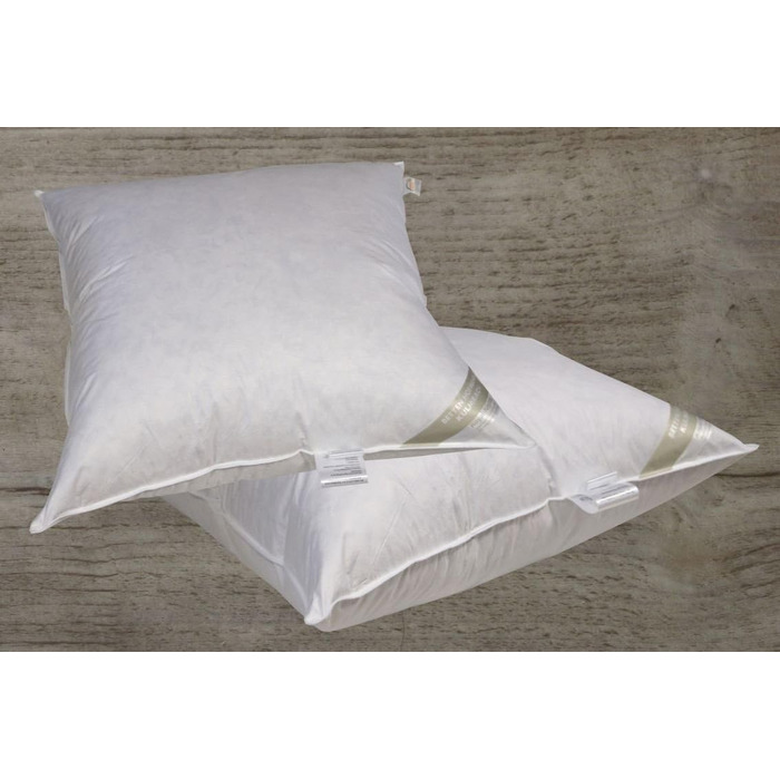 Подушка Betten Hofmann Extreme Volume з пуху та пера, дуже жорстка, 80x80 см, наповнювач 2000 г, міцна, підтримує, стабільна, 100 натуральна