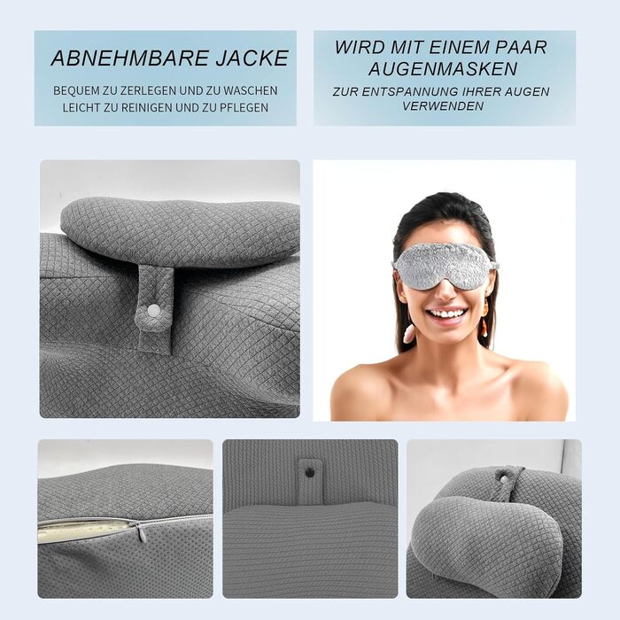 Подушка для читання та клиноподібна подушка для підняття ніг, подушка для рефлюксу, яку можна використовувати як зручну подушку для спини, подушка для підтримки ніг, знімна багатофункціональна подушка для ліжка, дивана, сидіння, сну, відпочинку (темно-сір