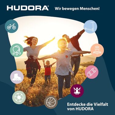 Самокат HUDORA BigWheel 205 стабільний алюмінієвий міський самокат, складаний, з регулюванням висоти та підніжкою, для дітей та дорослих (до 100 кг), сіро-зелений