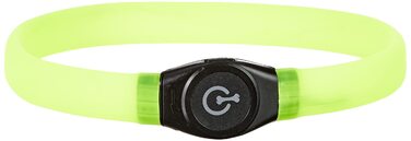 Нашийник світловідбиваючий Kerbl Maxi Safe LED для довгошерстих собак, зелений, 65x2,5 см