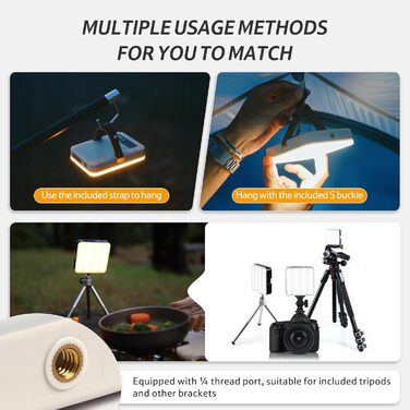 Світлодіодний кемпінговий ліхтар Naturehike 11000 мАг 1100 лм, супер яскравий кемпінговий ліхтар, що перезаряджається, з гачком, три рівні колірної температури, плавне регулювання яскравості до 180 годин, 11000 мАг 1100 лм