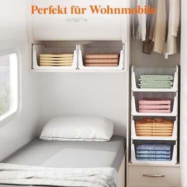 Організатор для гардеробу Lifewit, що штабелюється, висувна шафа, штабелювана коробка для зберігання у ванній кімнаті, кухонній шафі, багатофункціональна система організації, шафа для кемпінгу, 24 л, 5 шт.