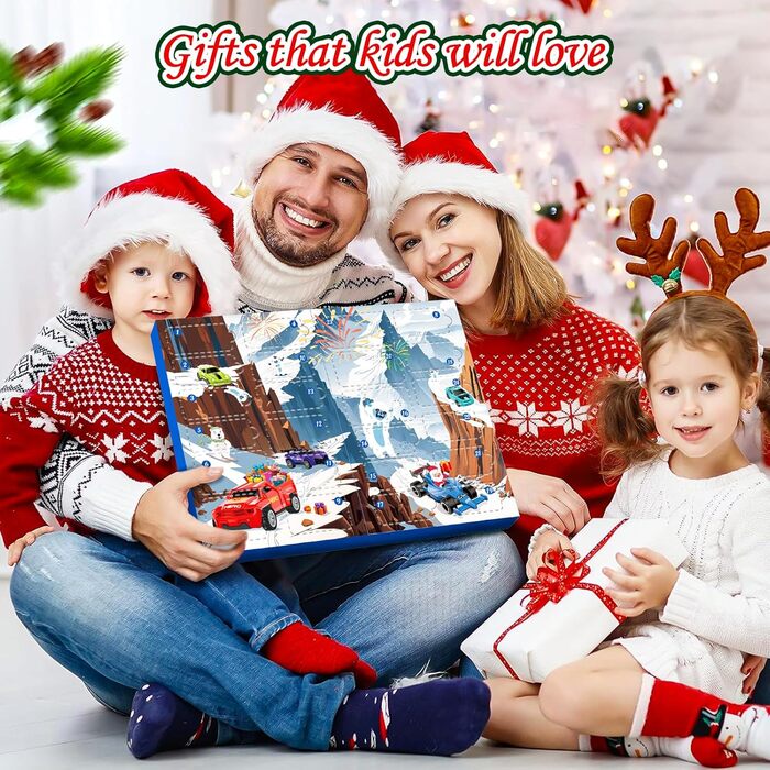 Адвент-календар Goffii Pull Back Car Toy, 16 інерційних машинок