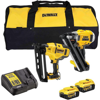 В Безщітковий набір для подвійного цвяхозабивача з 2 акумуляторами по 5,0 Ач та зарядним пристроєм у сумці, 18В, 2046P2-GB DCK2046