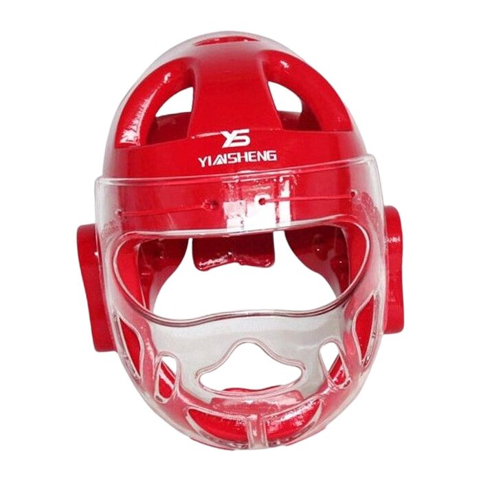 Захист обличчя для карате Baoblaze, регульований, для кікбоксингу Sanda, червоний, розмір L