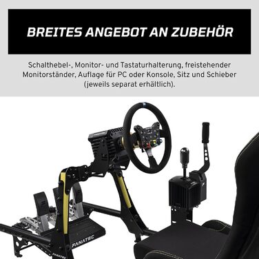 Кокпіт FANATEC Sim Racing CSL V1.5 стабільний, легкий, зі сталевою алюмінієвою рамою, універсальне кріплення на колісну базу, положення водія GT, легке складання чорний