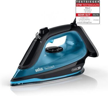 Парова праска Braun Household TexStyle 5 SI5256 BL з підошвою FreeGlide 3D, точним наконечником, вертикальна подача пари, система