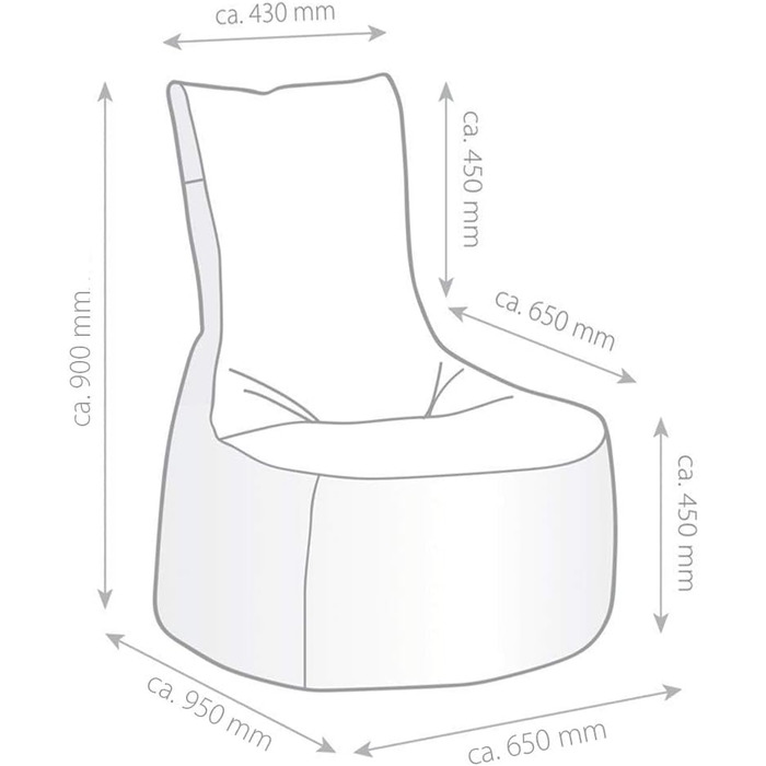 Крісло-мішок Gamewarez Crimson Hurricane Ігрове крісло-мішок, що підходить для використання в приміщенні та на вулиці, зі спинкою, ідеально підходить для гравців PS5, Nintendo та Xbox, з бічною кишенею, штучна шкіра, зроблено в Німеччині, чорно-червоне