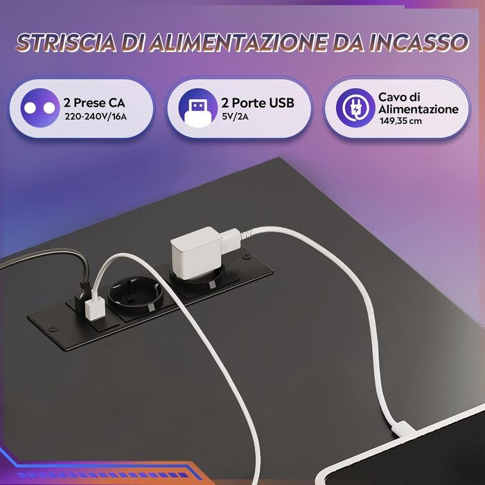 Г-подібний кутовий письмовий стіл DEVAISE 12380 см з 3 шухлядами, стіл з USB-портом та підставкою для монітора, комп&39ютерний стіл із місцем для зберігання для домашнього офісу, чорний.