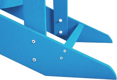 Садове крісло Beliani Modern Muskoka синього кольору з широкими підлокітниками Adirondack