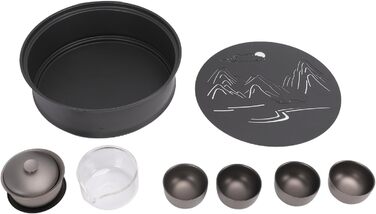 Похідний чайний набір CHICIRIS Легкий металевий набір для заварювання чаю з багатофункціональною чашкою, ідеальний для пікніків та подорожей