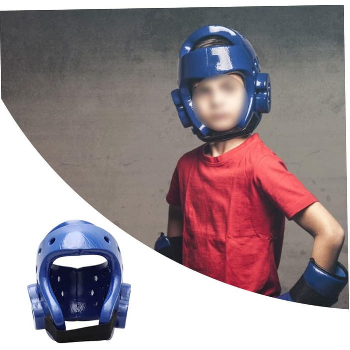 Захист голови для боксу, кікбоксингу, бойової підготовки, захисне спорядження, захист голови для регбі, захист голови для боксу, захист голови для боксу, захист голови для дорослих та дітей, синій, XL