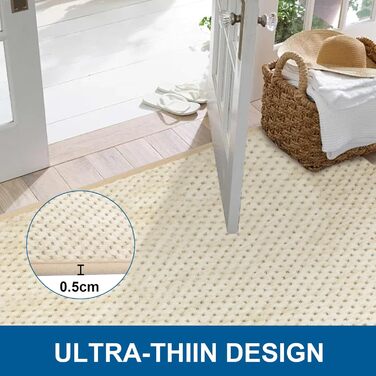 Нековзний килимок для ванної, який можна прати, 70 x 120 см, килимок для ванної з шенілу з гумовою основою, суперпоглинаючий килимок для ванни, для душу, ванни та туалету, бежевий, 70 x 120 см