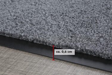 Килимок для входу andiamo Verdi - брудозбірний килимок для входу - ідеально підходить як килимок для приміщень або як килимок для критих відкритих майданчиків - килимок для вхідних дверей 60 x 90 см Сірий 60 x 90 см (Прямокутний) Сірий