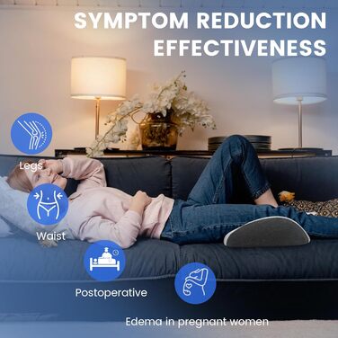 Ергономічна подушка для ніг/валик для колін для сну, подушка для ніг з піни з ефектом пам&39яті для підняття ніг, подушка для підняття ніг з пральним, дихаючим, гіпоалергенним чохлом