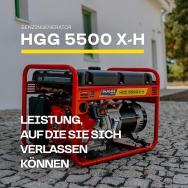 Бензиновий генератор потужністю 5 кВт Тихий генератор з автоматичним регулюванням напруги (AVR) Бак 18 л До 9,2 годин (при 50 навантаженні) роботи для комерційного та приватного використання, 96 дБ/А Бензиновий генератор потужністю 5 кВт