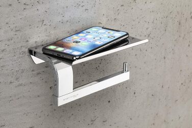 Тримач для туалетного рулону з полицею з нержавіючої сталі Тримач для туалетного рулону з полицею Тримач для туалетного паперу Три