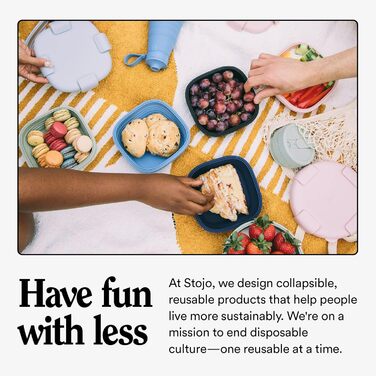 Складана миска STOJO вівсянка, 1020 мл багаторазова силіконова миска для гарячої та холодної їжі ідеально підходить для подорожей, прийому їжі, обідів, кемпінгу та походів безпечна для мікрохвильової печі та вівсянки