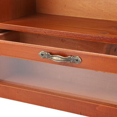 Коробки для зберігання Qcwwy, органайзер, прозора шухляда, полиця для дисплея, шафа для зберігання ювелірних виробів, косметики, офісного приладдя, кухні, вітальні, спальні, вінтажного стилю