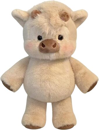 М’яка іграшка корівка Generisch 45 см бежева