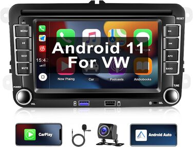 І Android Автомобільна стереосистема для VW Golf 5 Golf 6 Skoda Polo Passat Tiguan Altea від 05/2004 з GPS / WiFi / Bluetooth / FM / RDS / HiFi / USB P3 1 16 Gcarplay, 11 Wireless Carplay