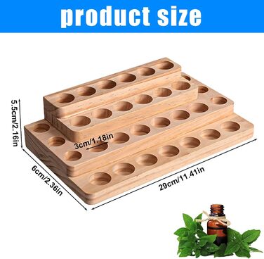 Дерев&39яна підставка для ефірних олій HOMURY з 30 отворами, коробка для зберігання ефірних олій, контейнер для зберігання ефірних олій, подарункова коробка для ароматичних олій, ефірних олій, лаку для нігтів