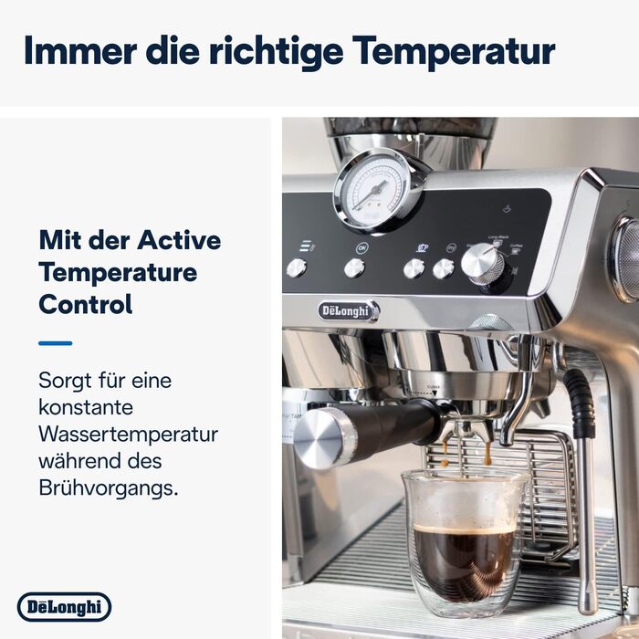 Портафільтр-машина для еспресо, еспресо-машина з вбудованою кавомолкою та професійною насадкою для спінювання молока, еспресо-машина з нержавіючої сталі срібло, 9355.M