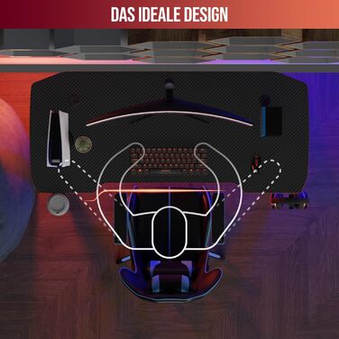 Ігровий стіл Avalo - 100x60x75 см - Ігровий стіл - Стіл - Чорний