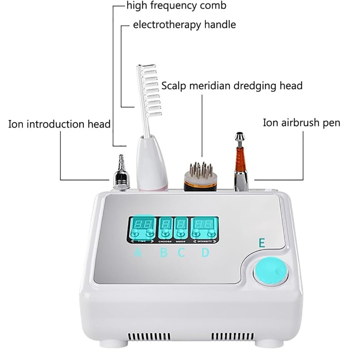 Діагностична система шкіри голови, аналізатор шкіри голови волосся з 4 різними функціональними головками, функцією налаштування часу та кількома режимами за бажанням, для жирного волосся, витончення волосся, свербіння голови