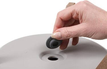 Квітковий горщик MELTOM з ніжками-вставкою, горщик для трав, еко-перероблений (антрацит, XL - 47 см) XL - 47 см антрацит