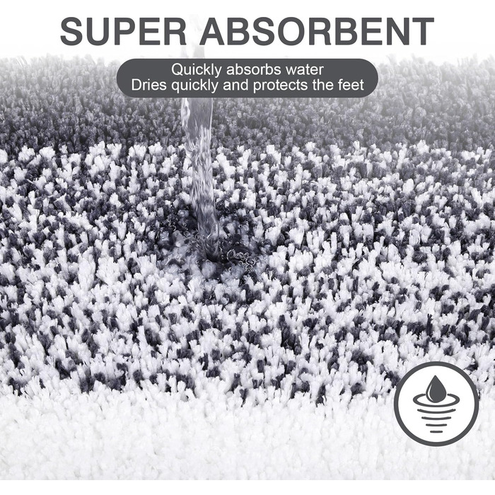 М&39які великі килимки для ванної 80 x 120 см, килимок для ванної, нековзний, водопоглинаючий килимок для душу та ванни, можна прати в пральній машині, темно-сірий 80 x 120 см