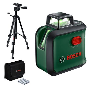 Хрестоподібний лазерний рівень Bosch AdvancedLevel 360 з преміальним штативом (Новий), зелений