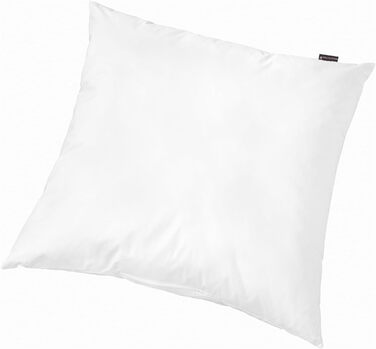 Подушка Centa-Star Vital Plus, 80 x 80 см, брендовані кульки з порожнистого волокна, змінний наповнювач, із застібкою-блискавкою, Oeko-Tex Standard 100 Клас 1, біла, (1 упаковка)