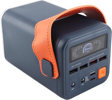 Портативна електростанція ASHATA, аварійне джерело живлення для зовнішнього використання з літієвим акумулятором ємністю 60000 мАг, двонаправлена швидка зарядна станція для відключень електроенергії на природі під час кемпінгу (синя)