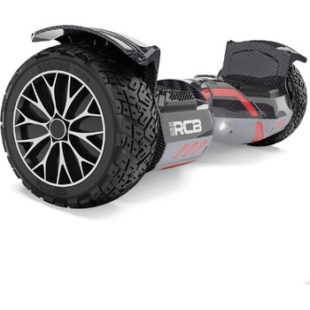 Позашляховий ховерборд RCB 8,5 дюймів – всюдихідний самобалансуючий самокат з LED-підсвічуванням, акумулятором 4 Аг, подвійним двигуном для дітей, підлітків та дорослих, чорний
