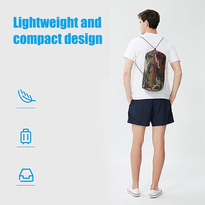 Спальний мішок для дорослих Теплий для кемпінгу Портативний та теплий спальний мішок - для піших прогулянок, трекінгу, виживання, зими та осені, автомобільних подорожей, камуфляжу