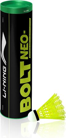 Волани для бадмінтону LI-NING Bolt Neo, нейлон, жовті, з ручкою