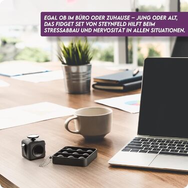 Включаючи безкоштовний Fidget Popper, чорний, Fidget Cube, Fidget popit, ADHD Anti-Stress, Stress Relief, Anti Anxiety & Nervousne