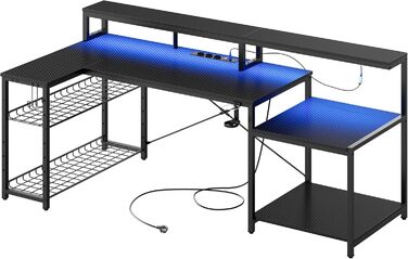 Ігровий стіл Storeo Imp, 188 см, метал / дерево / вуглецеве волокно, чорний