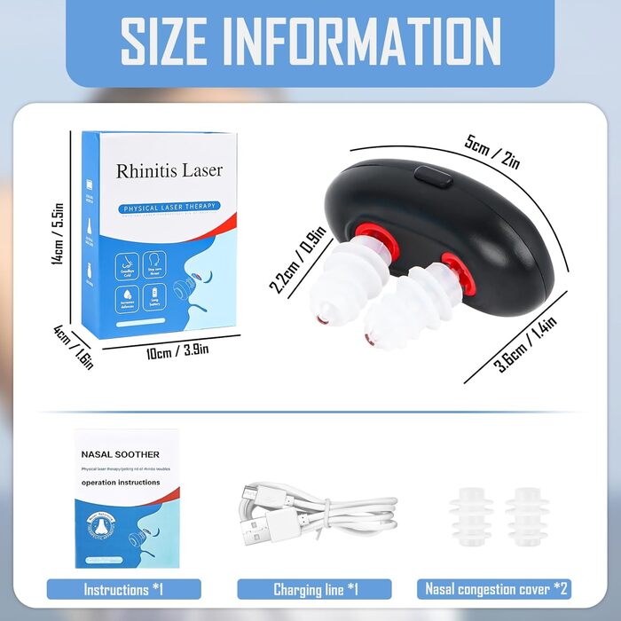 Прилад для назальної терапії червоним світлом Jognee Respirelief, прилад для лікування назального риніту