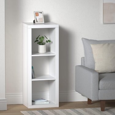 Полиця, книжкова шафа, настінна полиця, перегородка для кімнати білого кольору (42 x 112 см)