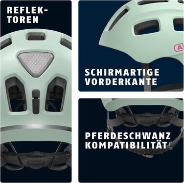 Велосипедний шолом ABUS Youn-I 2.0 - з підсвічуванням для дітей, підлітків та молоді - для дівчаток та хлопчиків S (48-54 см) Mint