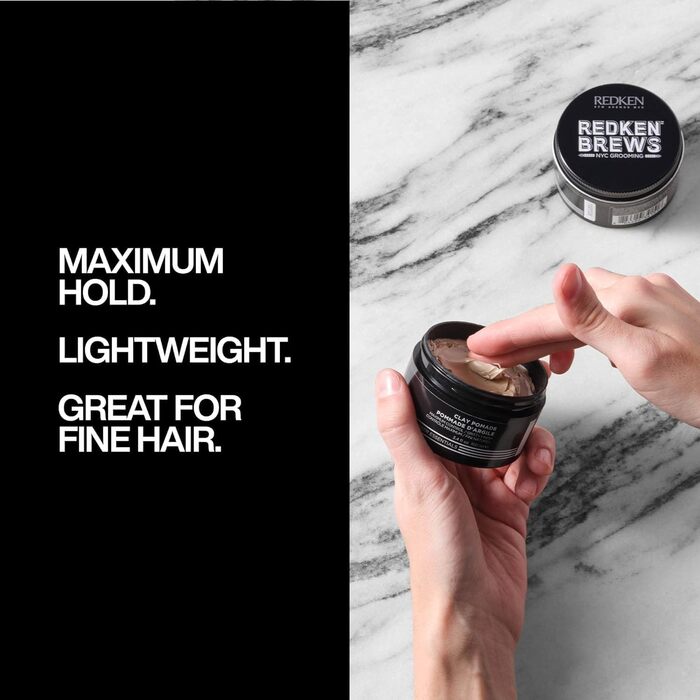 Засіб для укладання волосся Redken Brews Clay Pomade, матовий фініш, 100 мл