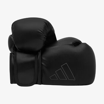 Боксерські рукавички adidas Hybrid 80 - підходять для боксу, кікбоксингу, MMA, фітнесу та тренувань - для дітей, чоловіків та жінок, чорні, 340 г